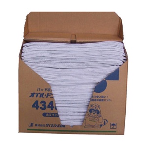 タイムケミカル　オイルドライパッド　４３ｃｍ×４８ｃｍ　ホワイト　４３４８Ｎ　１箱（１００枚）1