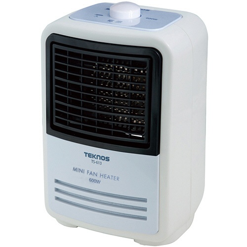 千住　ＴＥＫＮＯＳ　ミニファンヒーター　６００Ｗ　ホワイト　ＴＳ－６１５　１台1