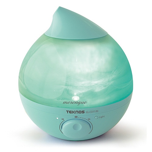 千住　ＴＥＫＮＯＳ　ＬＥＤ　滴型超音波加湿器　メレンゲ（Ａｇ＋カートリッジ）　２．８Ｌ　ブルー　ＥＬ－Ｃ３１１（Ｂ）　１台2