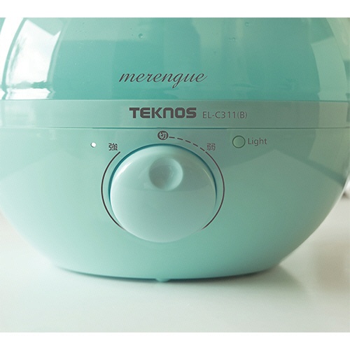 千住　ＴＥＫＮＯＳ　ＬＥＤ　滴型超音波加湿器　メレンゲ（Ａｇ＋カートリッジ）　２．８Ｌ　ブルー　ＥＬ－Ｃ３１１（Ｂ）　１台3