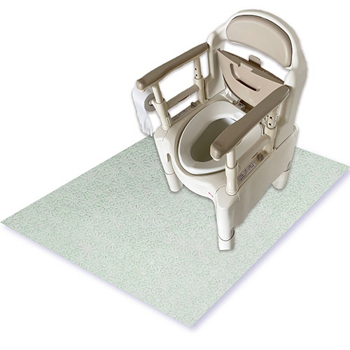 東京メディカル　ポータブルトイレ用マット　約１０００×７００ｍｍ　山葵色（わさび）　ＫＧ－１０７０　１パック（５枚）2
