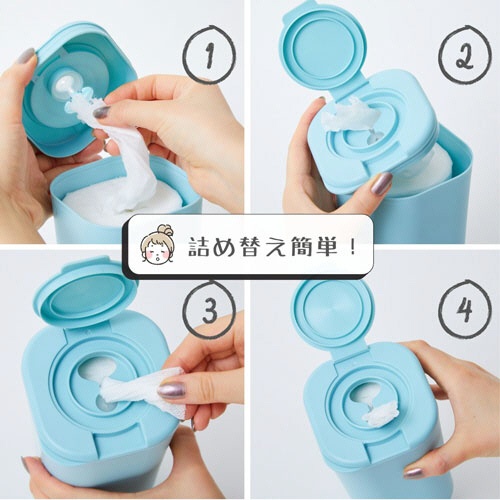 日本製紙クレシア　スコッティ　パーフェクトフィット　ウェットティシュー　除菌　アルコールタイプ　本体　ミストブルー　１個（１００枚）8