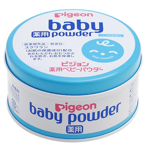 ピジョン　ベビーパウダー　薬用・ブルー缶　１５０ｇ　１缶1