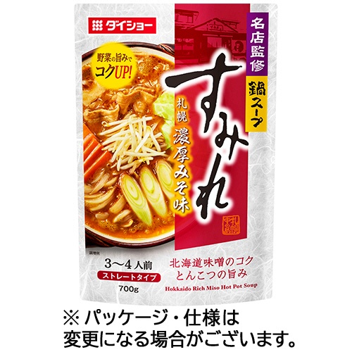 ダイショー　名店監修鍋スープ　すみれ札幌濃厚みそ味　７００ｇ（３～４人前）　１パック1