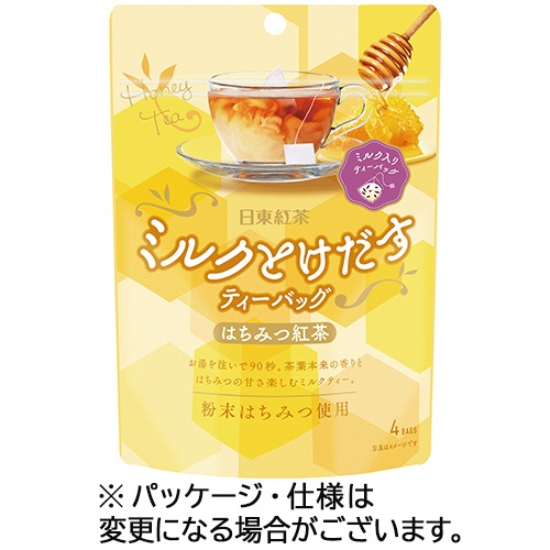 三井農林　日東紅茶　ミルクとけだすティーバッグ　はちみつ紅茶　１パック（４バッグ）1