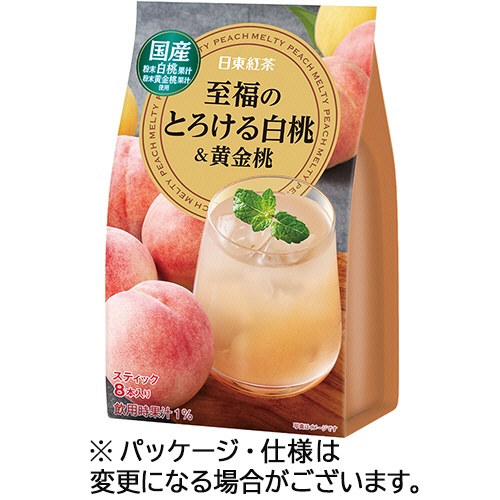 三井農林　日東紅茶　至福のとろける白桃＆黄金桃　１パック（８本）1