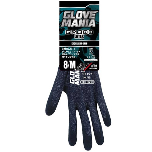 川西工業　グローブマニア　ラテックス　Ｍ　ネイビー　ＧＭ３００Ｎ－Ｍ　１双2