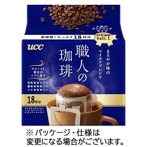 ＵＣＣ　職人の珈琲　ワンドリップコーヒー　まろやか味のマイルドブレンド　７ｇ　１パック（１８袋）1