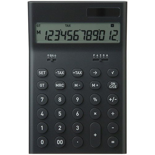 プラスマイナスゼロ　電子計算機Ｍ　ブラック　ＺＺＤ－Ｊ０１０Ｂ　１台1