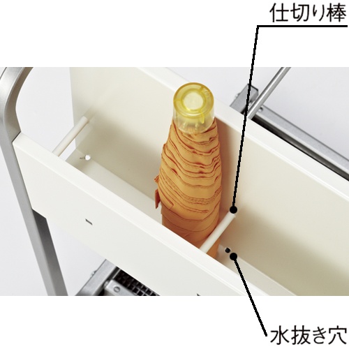 トヨダプロダクツ　ＬＡＳシリーズ　傘立て　長傘３６本＋折畳傘９本　幅４５０×奥行３００×高さ５００ｍｍ　シルバー＆ホワイト　ＬＡＳ－３６０９ＵＳ　１台2