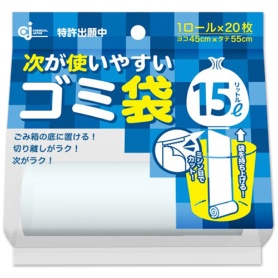 ケミカルジャパン　次が使いやすいゴミ袋　１５Ｌ　ＨＤ－５０５Ｎ　１本（２０枚）