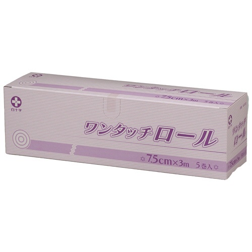 白十字　ワンタッチロール　７．５ｃｍ×３ｍ　１箱（５巻）1