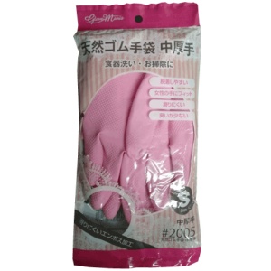 川西工業　天然ゴム手袋　中厚手　Ｍ　ピンク　＃２００５－Ｍ　１双2
