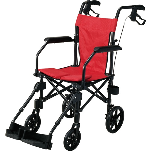 ユーキ・トレーディング　携帯型車いす　ハンディライトプラス　レッド　ＨＬＰ０９０２０ＲＤ　１台1