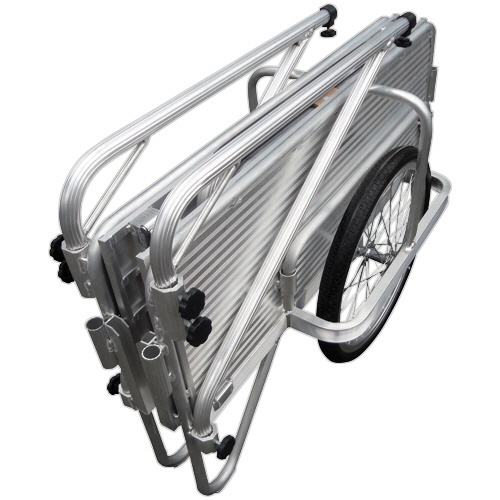 アルミス　アルミ製　折りたたみ式　リヤカー　１３０ｋｇ　ＡＯＫＣ－１３０Ｎ　１台2