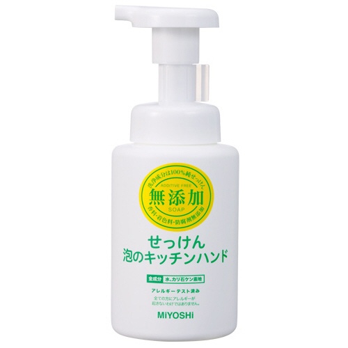 ミヨシ石鹸　無添加せっけん泡のキッチンハンド　ポンプ　２５０ｍｌ　１本1