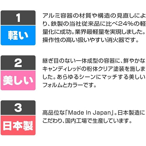 モリタ宮田工業　アルテシモII　蓄圧式　アルミ製ＡＢＣ粉末消火器　業務用　１０型　ＭＥＡ１０Ｚ　１本2