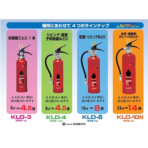 初田製作所　蓄圧式　ＡＢＣ粉末消火器　４型　ＫＬＤ－４　１本5