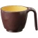 国際化工　取手付汁椀　身　茶黒／黄瀬戸　Ｂ４７Ｂ（Ｂ／Ｋ）　１個1