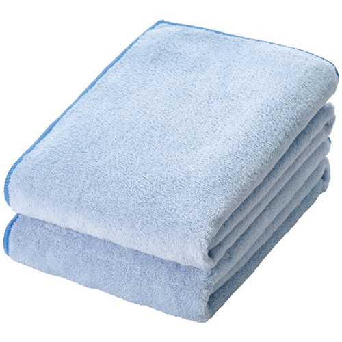 林　マイクロファイバーフェイスタオル　シェリーカラー　ブルー　ＦＯ４９０７０１　１パック（２枚）1