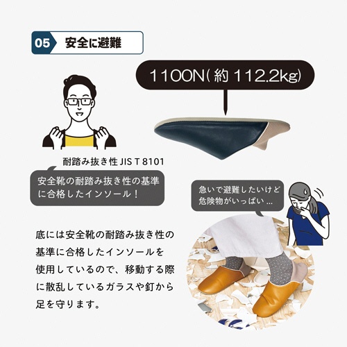 オクムラ　防活スリッパ　Ｌ　ネイビー　ＮＳＡＮ１９０１ＮＶ　１足4
