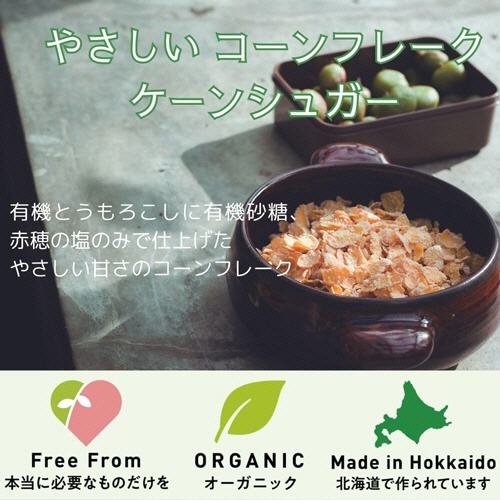 日本食品製造　日食　Ｆｅｅｌ＆Ｇｒｅｅｎ　やさしいコーンフレーク　ケーンシュガー　２００ｇ　１パック4