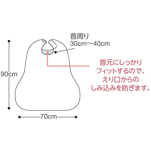 日本エンゼル　食事用ネックケアエプロン　抹茶　６０５３ＭＣ　１枚2