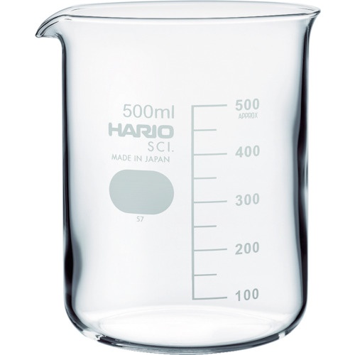 ハリオサイエンス　ビーカー　目安目盛付　５００ｍｌ　Ｂ－５００－ＳＣＩ　１個1