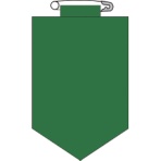 日本緑十字社　ビニールワッペン（胸章）　緑無地タイプ　９０×６０ｍｍ　エンビ　１２６１０２　１枚