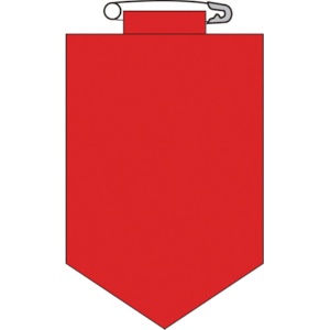 日本緑十字社　ビニールワッペン（胸章）　赤無地タイプ　９０×６０ｍｍ　エンビ　１２６１０４　１枚1