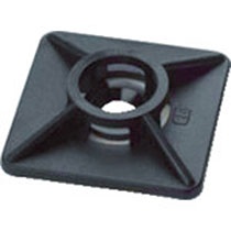 サピゼルコ　ケーブルタイ固定具　粘着タイプ　丸型　４ｍｍ　黒　ＢＡＳ．３．４０５　１パック（１００個）1