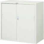 ＴＲＵＳＣＯ　スタンダード書庫（Ｄ５１５）　スチール引違　８８０×Ｈ８８０　Ｎ３０３ＤＷ　１台