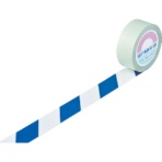 日本緑十字社　ガードテープ（ラインテープ）　白／青（トラ柄）　５０ｍｍ幅×２０ｍ　１４８０８５　１巻
