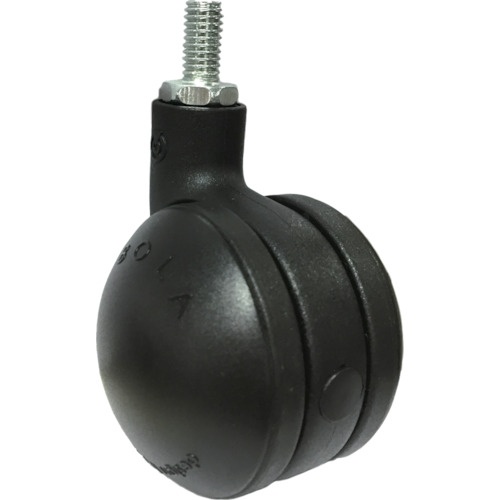 サムソンキャスター　デザイン双輪キャスター「Ｂｏｌａ」黒　ネジ　自在　５０ｍｍ　ＢＯＬＡ－Ｔ－５０－ＢＫ　１個1