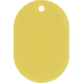 日本緑十字社　小判札（無地札）　黄　４５×３０ｍｍ　スチロール樹脂　２０００１３　１枚