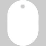 日本緑十字社 小判札(無地札) 白 60×40mm スチロール樹脂 200021 1枚
