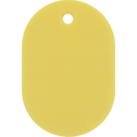日本緑十字社　小判札（無地札）　黄　６０×４０ｍｍ　スチロール樹脂　２０００２３　１枚