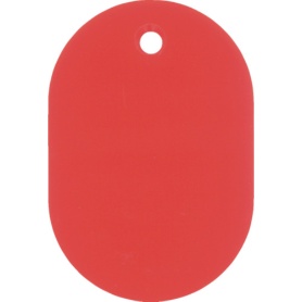 日本緑十字社　小判札（無地札）　赤　６０×４０ｍｍ　スチロール樹脂　２０００２４　１枚