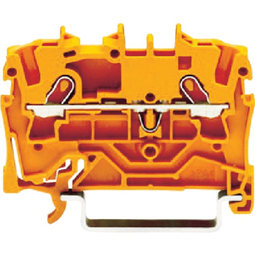 ワゴ　スプリング式中継端子台　２００１シリーズ２線式用　橙色　２００１－１２０２－ＰＫ　１個1