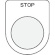 アイマーク　押ボタン／セレクトスイッチ（メガネ銘板）　ＳＴＯＰ　黒　φ３０．５　Ｐ３０－３６　１枚1