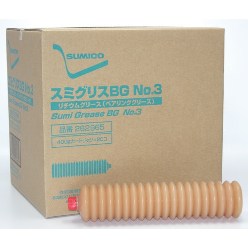 住鉱潤滑剤　グリース（一般用リチウムグリース）　スミグリスＢＧ　Ｎｏ．３　４００ｇ　２６２９６５　１本1