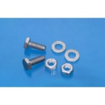 カメダデンキ　ドブ漬けＷ３／８ボルトセット　Ｗ３－８ＢＯＬＴＳＥＴ　１袋（４個）