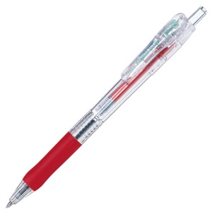 ゼブラ　油性ボールペン　タプリクリップ　０．４ｍｍ　赤　ＢＮＨ５－Ｒ　１本1