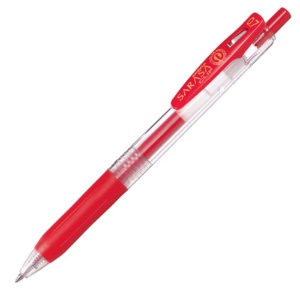 ゼブラ　ジェルボールペン　サラサクリップ　０．７ｍｍ　赤　ＪＪＢ１５－Ｒ　１本1