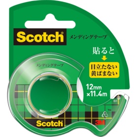 【たのめーる】3M スコッチ メンディングテープ 使い切りタイプ 小巻 12mm×11.4m ディスペンサー付 CM-12 1個の通販