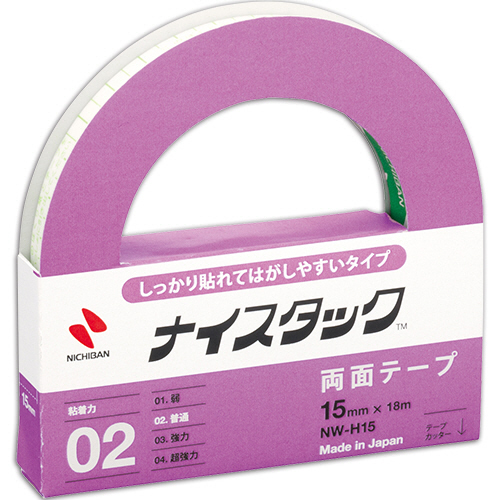 【クリックで詳細表示】ナイスタック しっかり貼れてはがしやすいタイプ 大巻 15mm×18m NW-H15 1巻 NW-H15