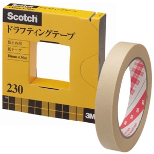 ３Ｍ　スコッチ　ドラフティングテープ　２３０　大巻　１８ｍｍ×３０ｍ　２３０－３－１８　１巻1