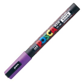 三菱鉛筆　水性マーカー　ポスカ　細字丸芯　紫　ＰＣ３Ｍ．１２　１本