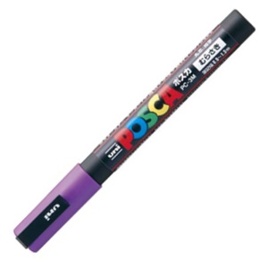 三菱鉛筆　水性マーカー　ポスカ　細字丸芯　紫　ＰＣ３Ｍ．１２　１本1
