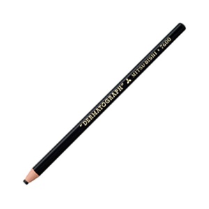 三菱鉛筆　色鉛筆７６００（油性ダーマトグラフ）　黒　Ｋ７６００．２４　１ダース（１２本）1